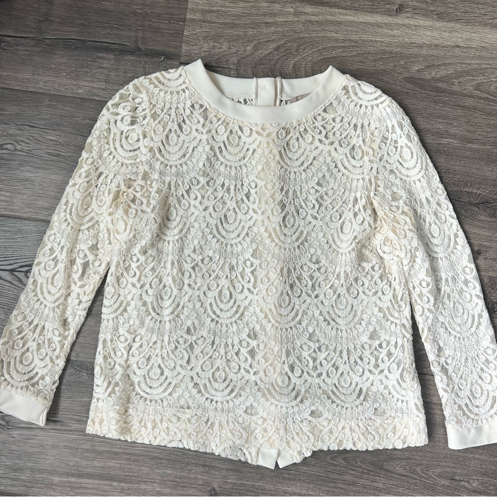 Banana Republic Lace top Women - M cream